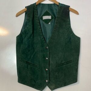 Vintage Variations green suede vest